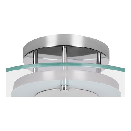 Lampa Sufitowa BRITOP Lighting 1xLED 22W Kombinacja Chromu z Transparentnym Szkłem, Polski Producent, 1 szt.