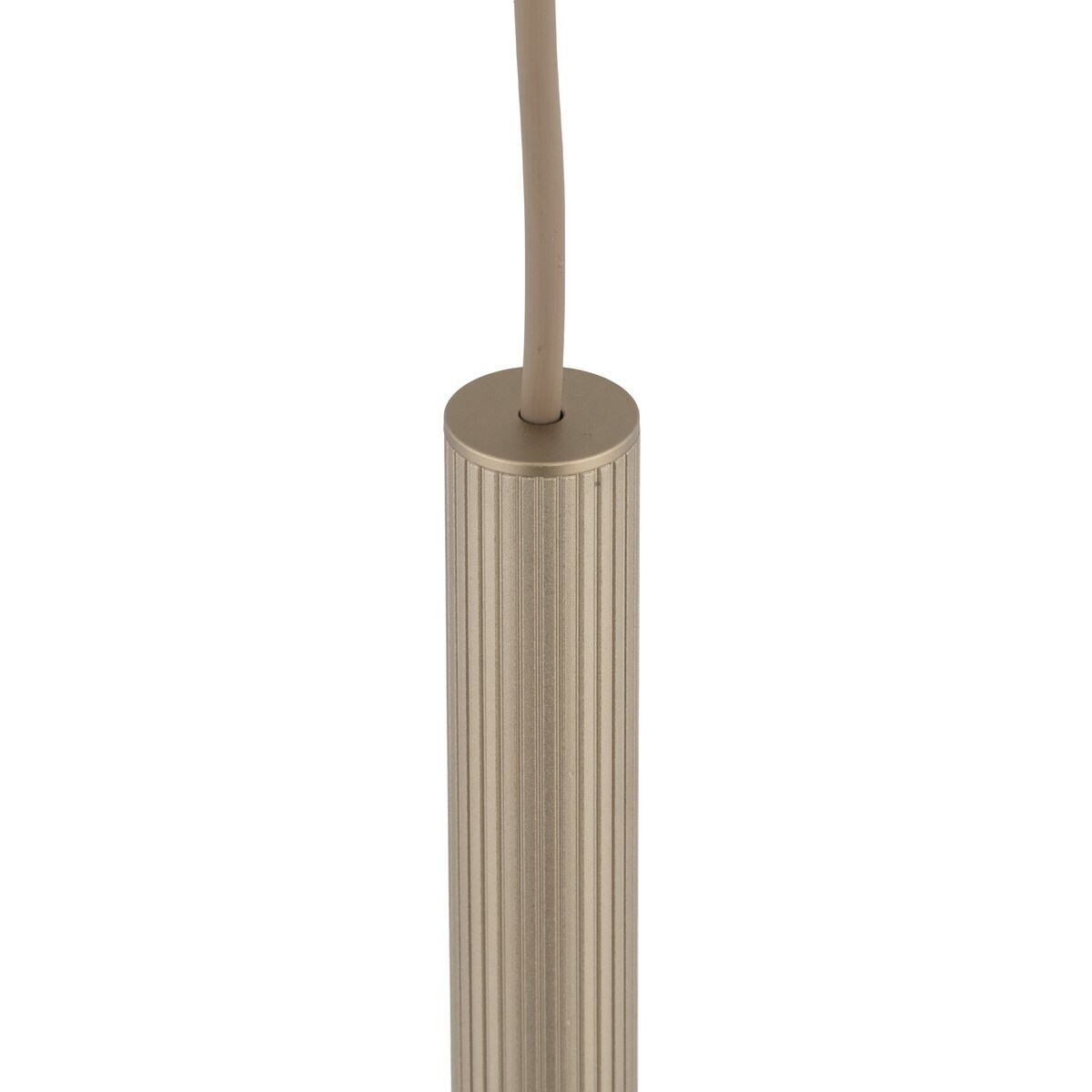 Lampa Wisząca Tk Lighting Ferro Sabia Beżowa Szampańska Ryflowana Metalowa Tuba Sopel Rurka 50Cm 1Xg9