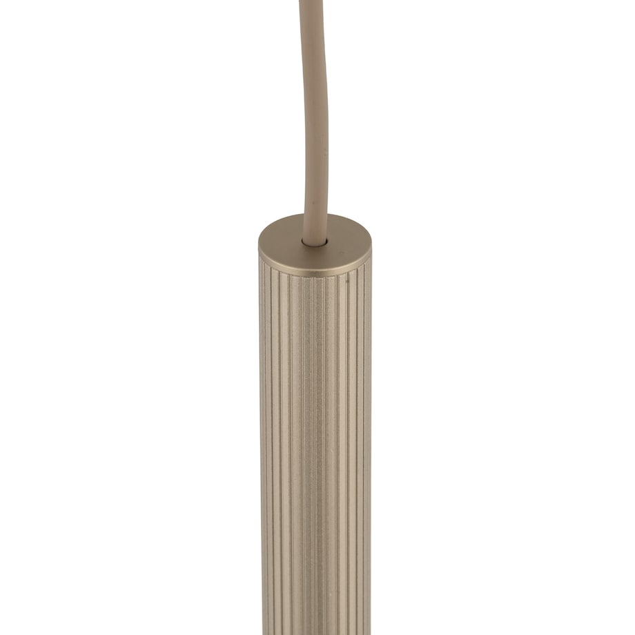 Lampa Wisząca Tk Lighting Ferro Sabia Beżowa Szampańska Ryflowana Metalowa Tuba Sopel Rurka 50Cm 1Xg9
