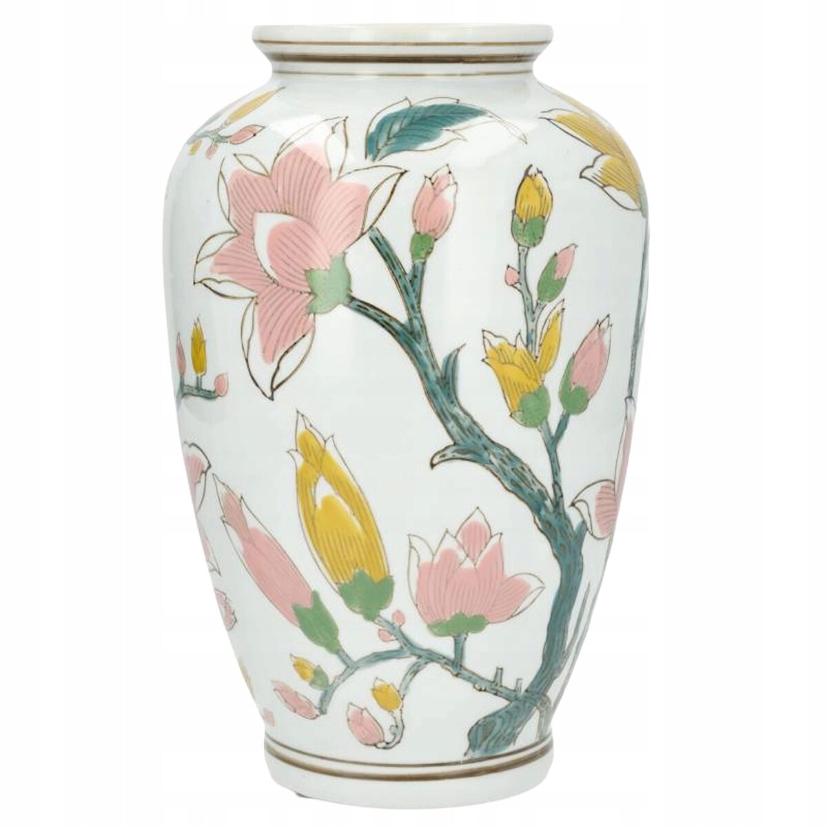 WAZON NA KWIATY BUKIET TULIPANY CERAMICZNY BIAŁY DUŻY DO DOMU SALONU 30cm