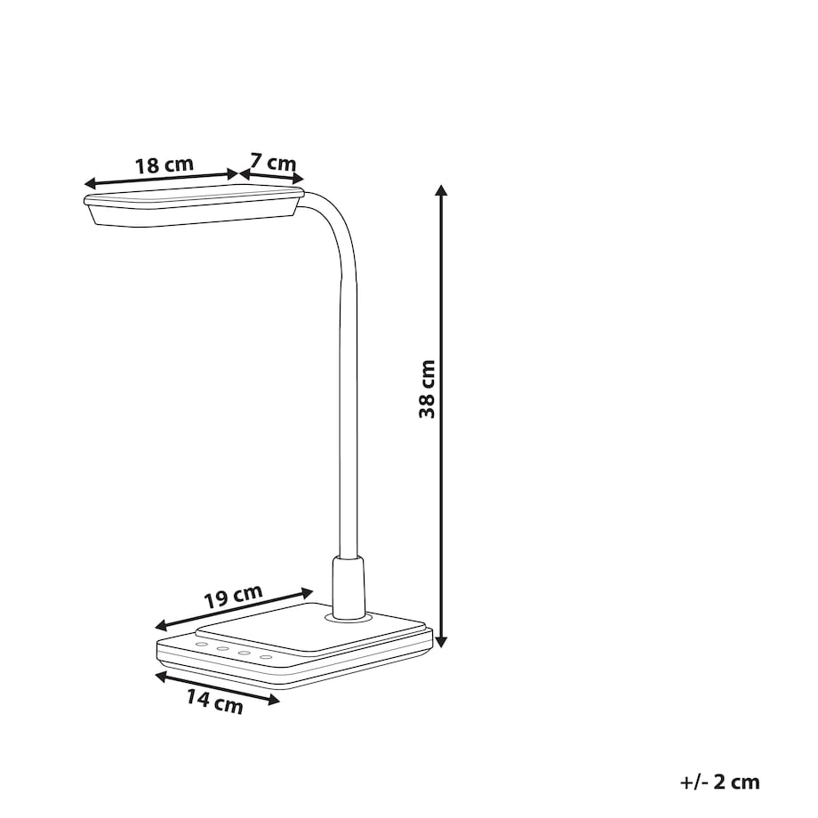 Lampa biurkowa LED CENTAURUS Ze ściemniaczem Metal Biały