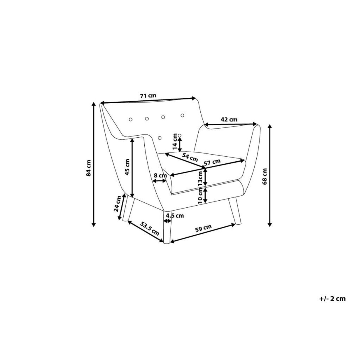 Fotel różowy DRAMMEN