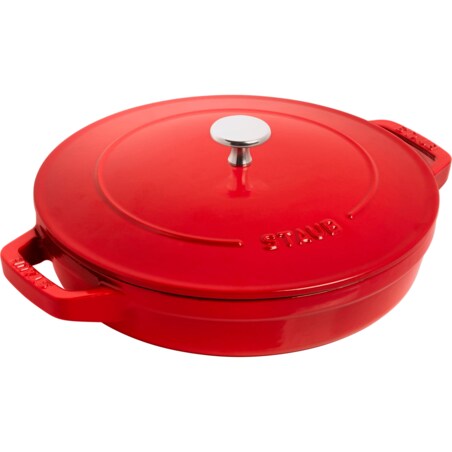 Zestaw 3 naczyń żeliwnych z pokrywką Staub - 24 cm, Czerwony