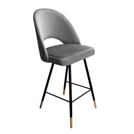 Hoker niski ISKAR VELVET GOLD szary