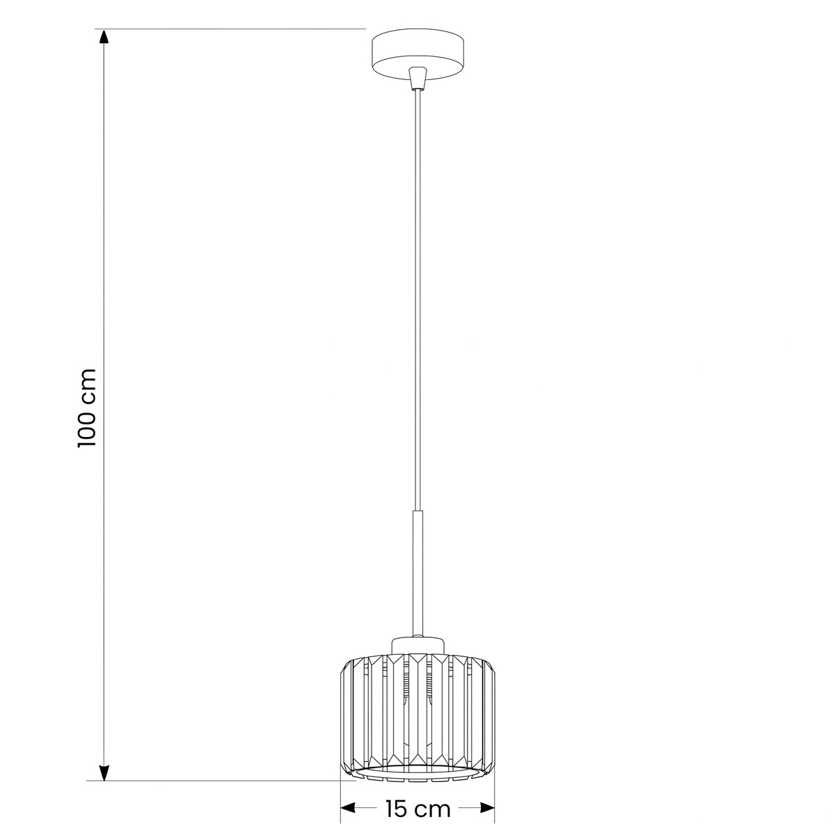 lampa wisząca pojedyncza edylit ze szklanym kloszem nad stół