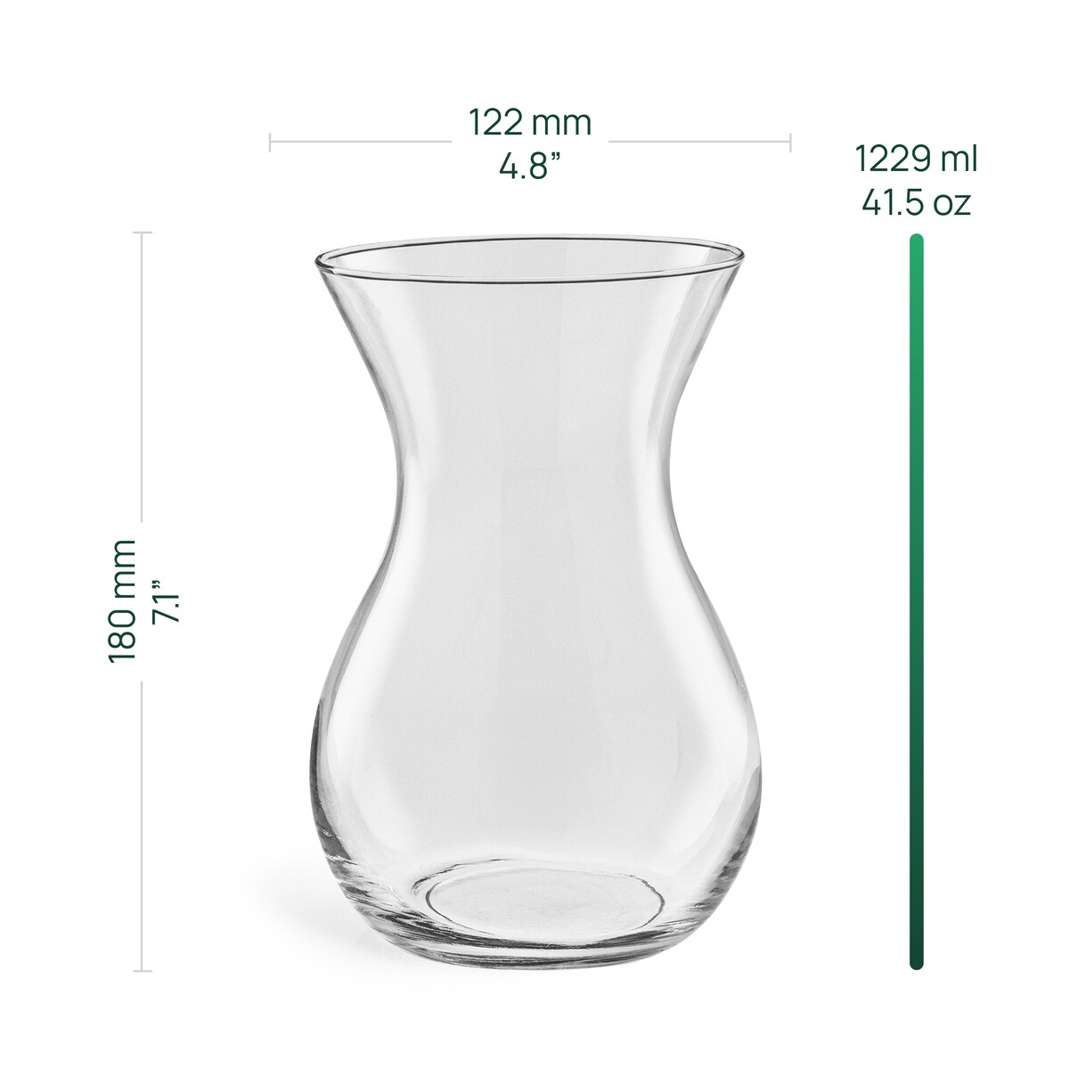 Wazon szklany Sofia 18 cm