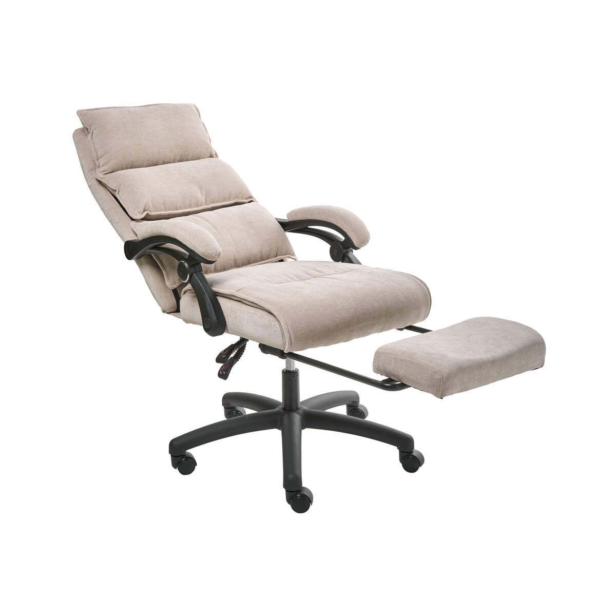 Fotel biurowy Z wysuwanym podnóżkiem EATON Szenil Beżowy