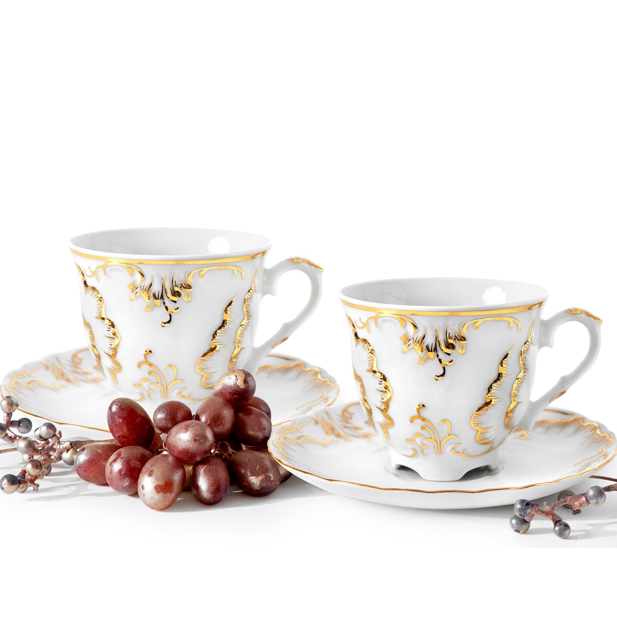 Konsimo ROCOCO ANNA Filiżanka ze spodkiem 2 szt.