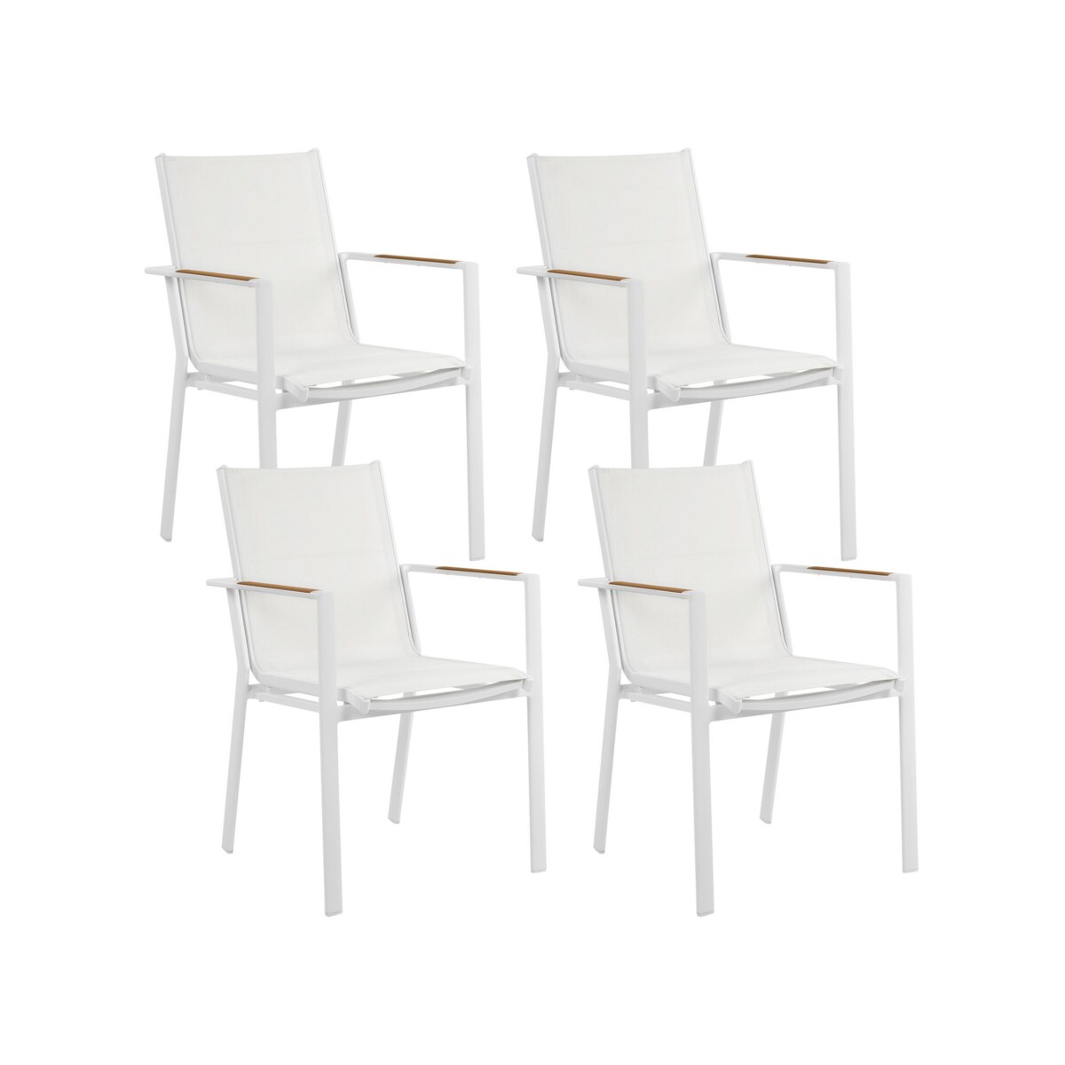 Zestaw ogrodowy stół i 4 krzesła biały MALETTO/BUSSETO