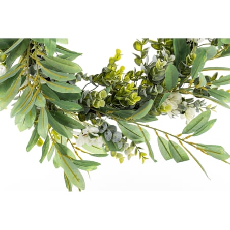 Wianek wiosenny Ø 45 cm PRIMAVERA listki, żółto-zielony