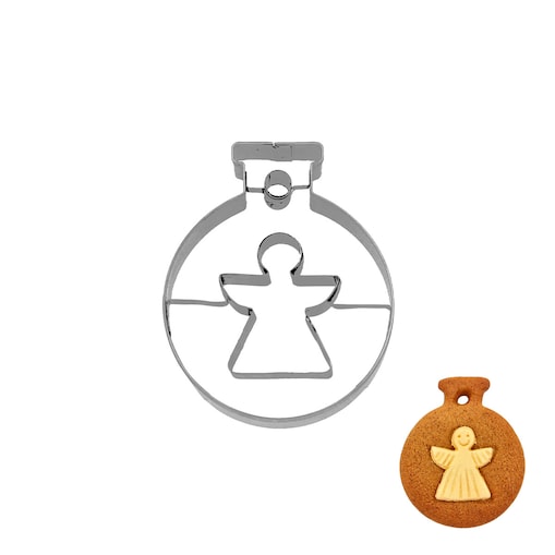 Foremka do wykrawania ciastek Bombka z Aniołkiem 6 cm / Birkmann