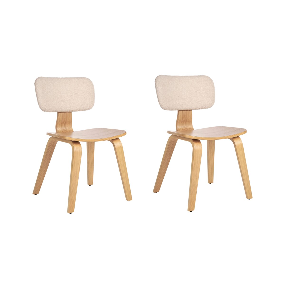 Zestaw 2 krzeseł do jadalni LUCINDA Drewno Jasne drewno