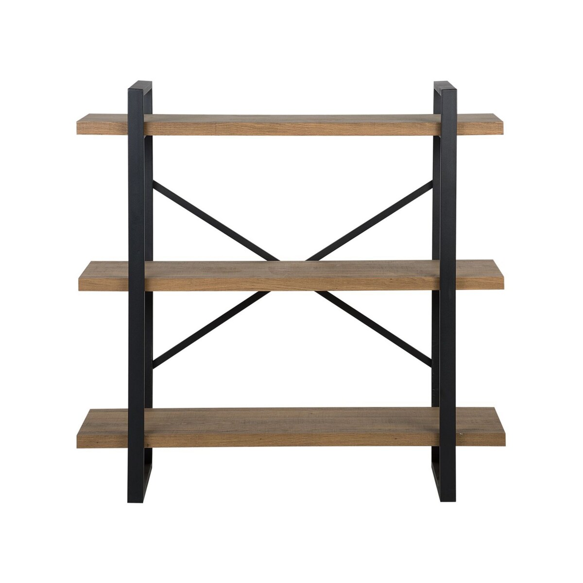 Regał 3 półki ciemne drewno TIMBER