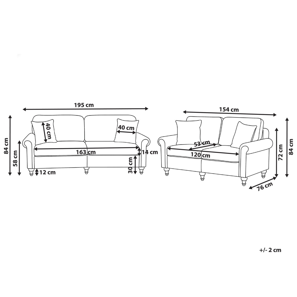 Komplet wypoczynkowy dla 5 osób GINNERUP Brązowy