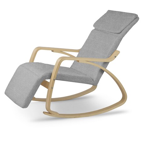 Fotel bujany na biegunach wypoczynkowy drewniany Sofotel Suzi