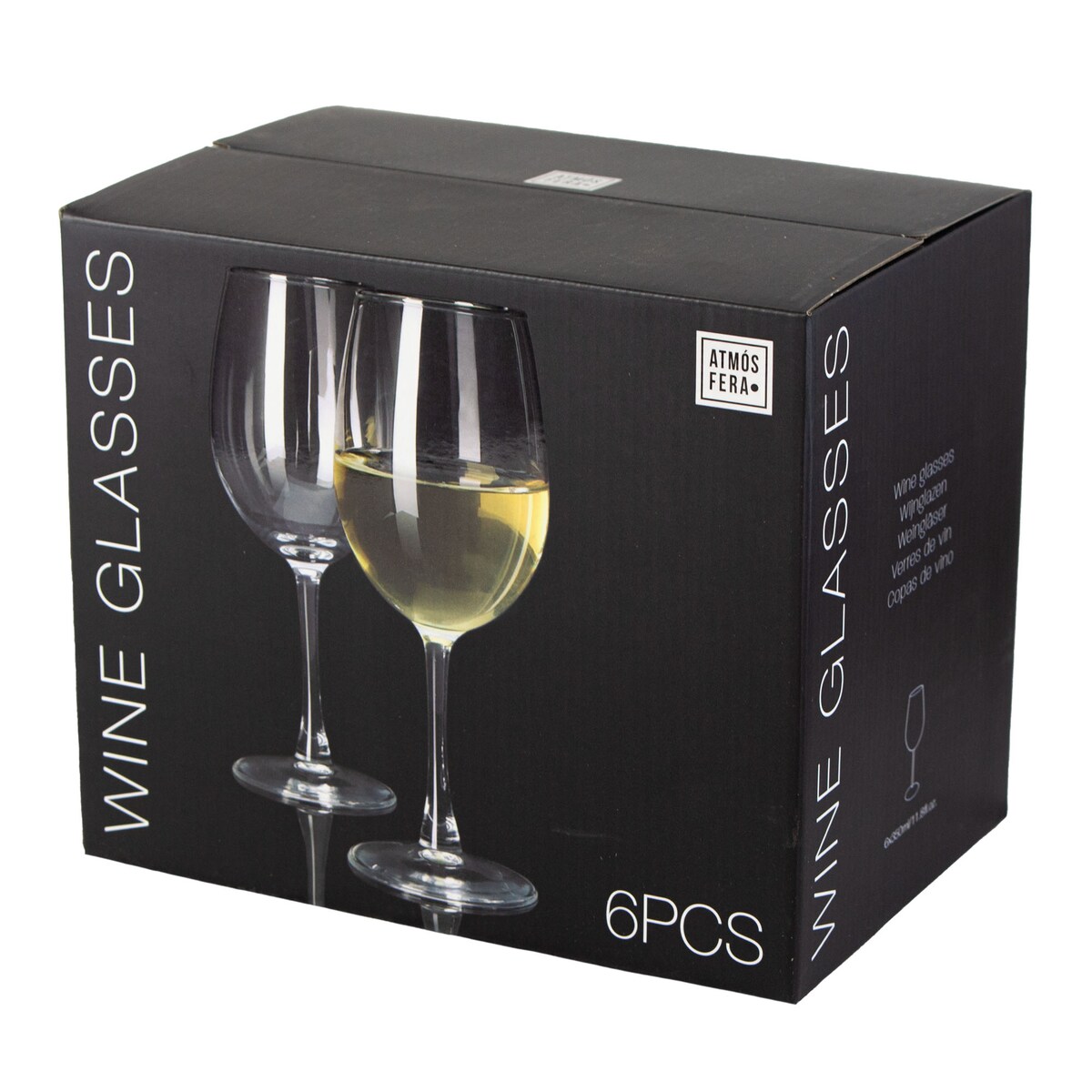 6X Kieliszki Do Wina Szampana Szklanki Eleganckie Szklane 350 Ml Zestaw