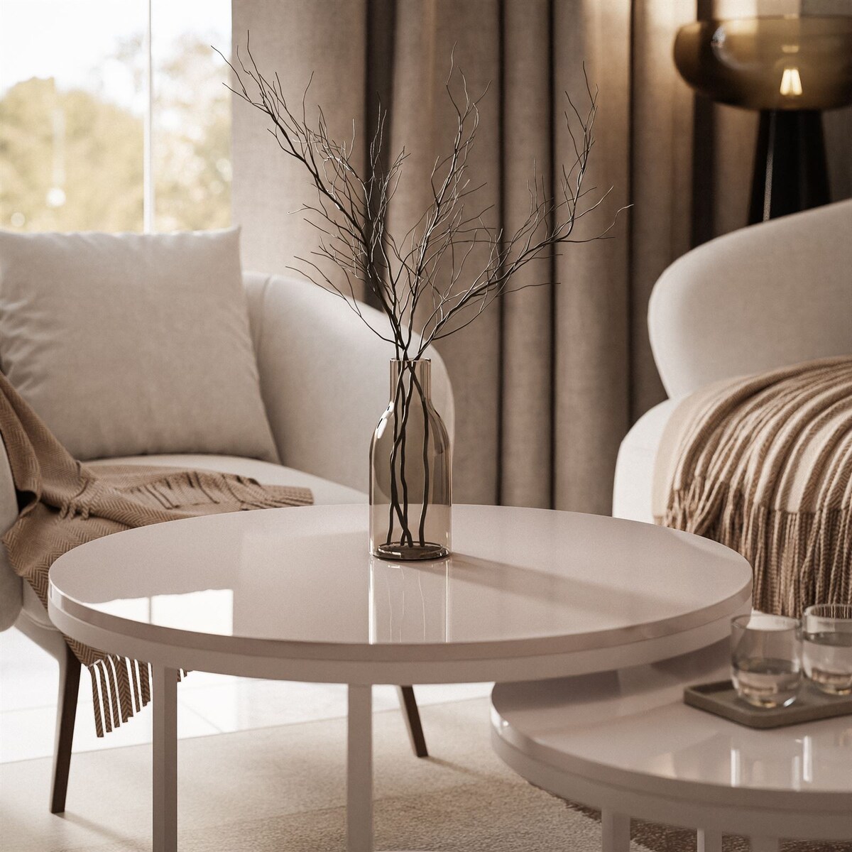 Stolik CIRI 2w1 kaszmir połysk