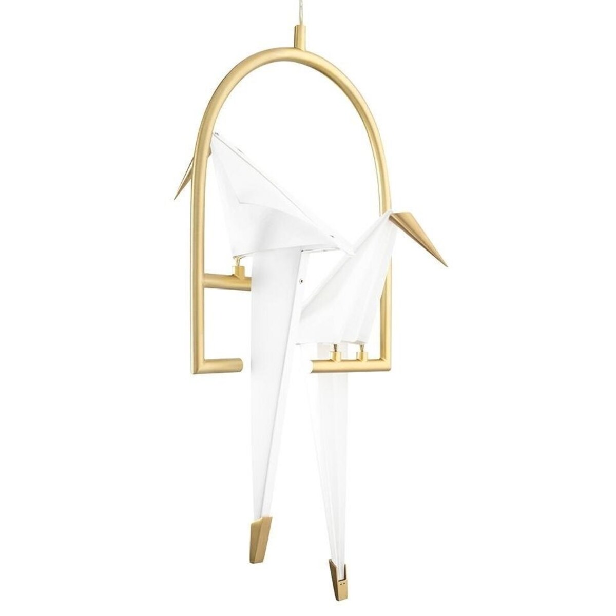 Wisząca lampa Loro MD8113-2 LED 19W ptaki białe złote