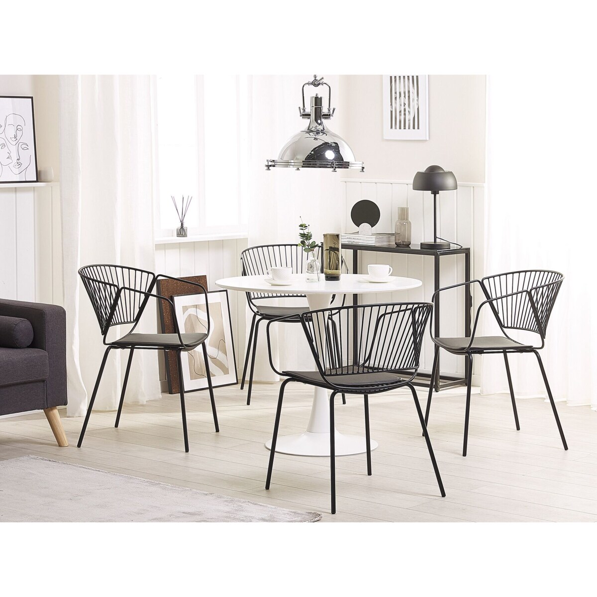 Zestaw 2 krzeseł do jadalni czarny RIGBY