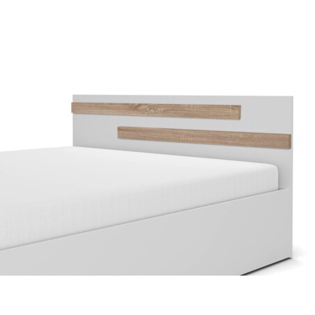 Łóżko do sypialni ALDO BETA 120x200 w zestawie z materacem - białe