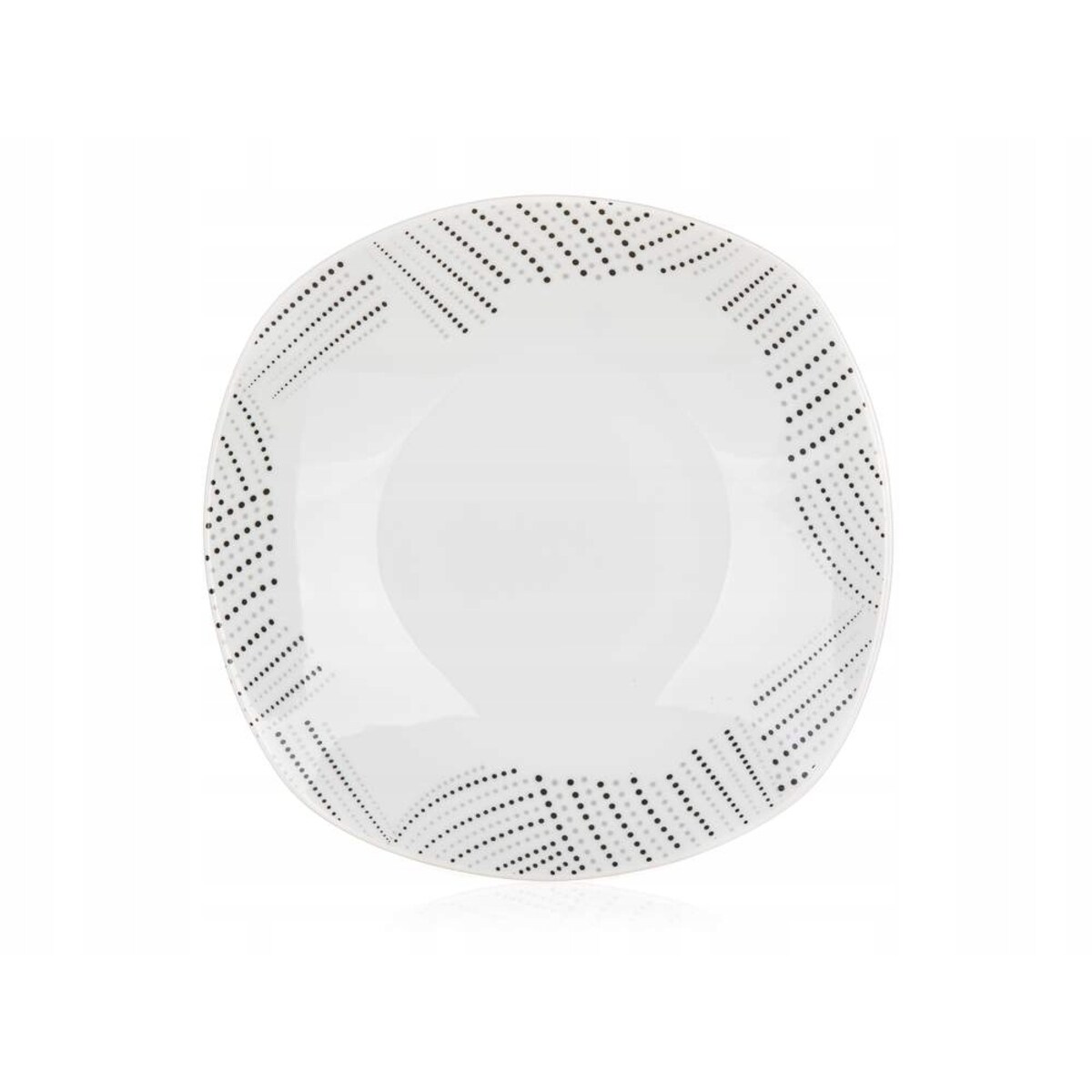 TALERZE obiadowe głębokie na zupę jedzenie komplet 6x 23 cm KWADRATOWE