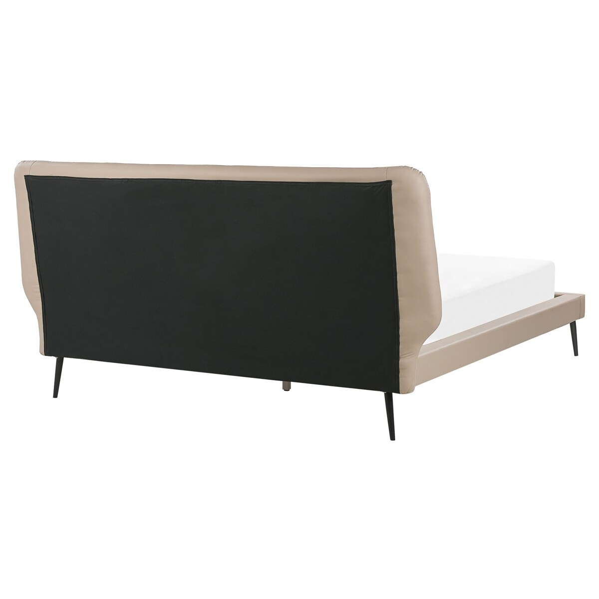 Łóżko ekoskóra 160 x 200 cm beżowe ESSONNE