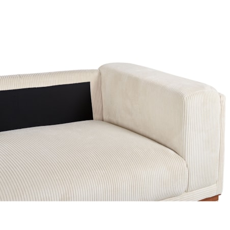 Sofa 4-osobowa sztruksowa beżowa VENG