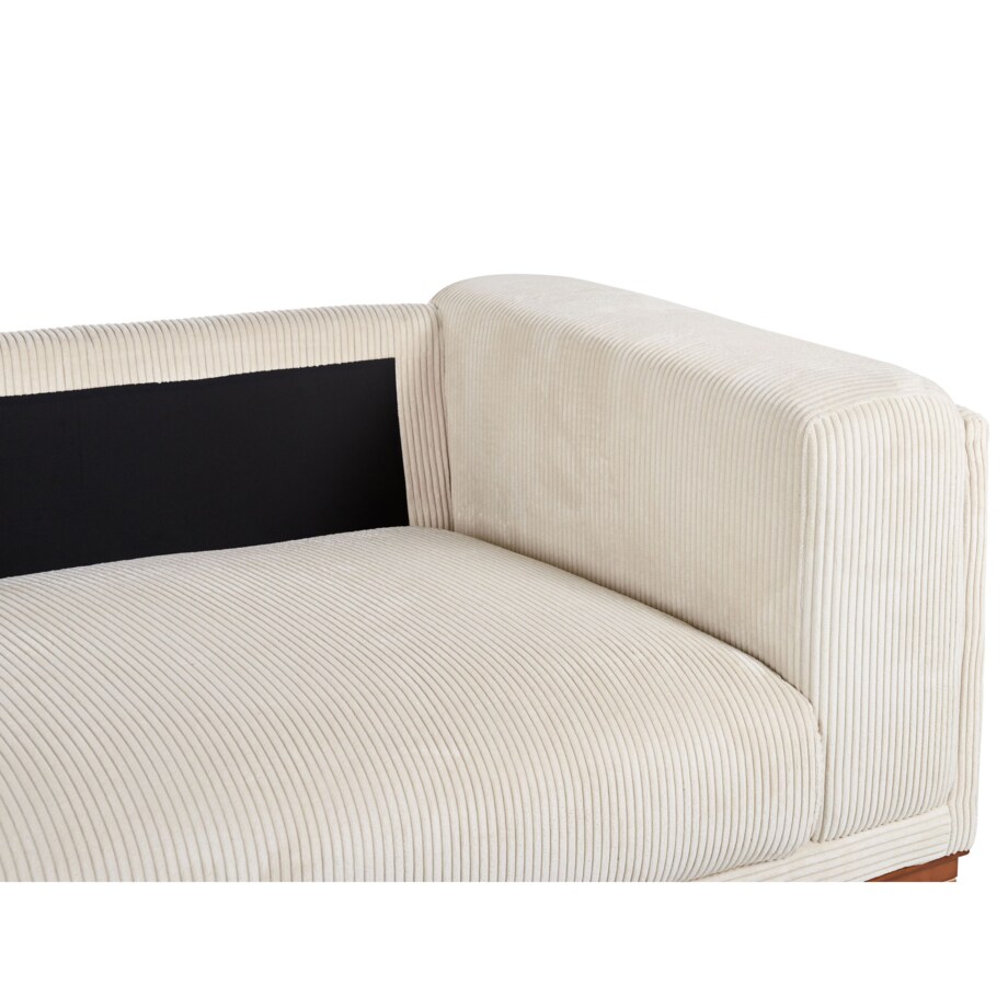 Sofa 4-osobowa sztruksowa beżowa VENG