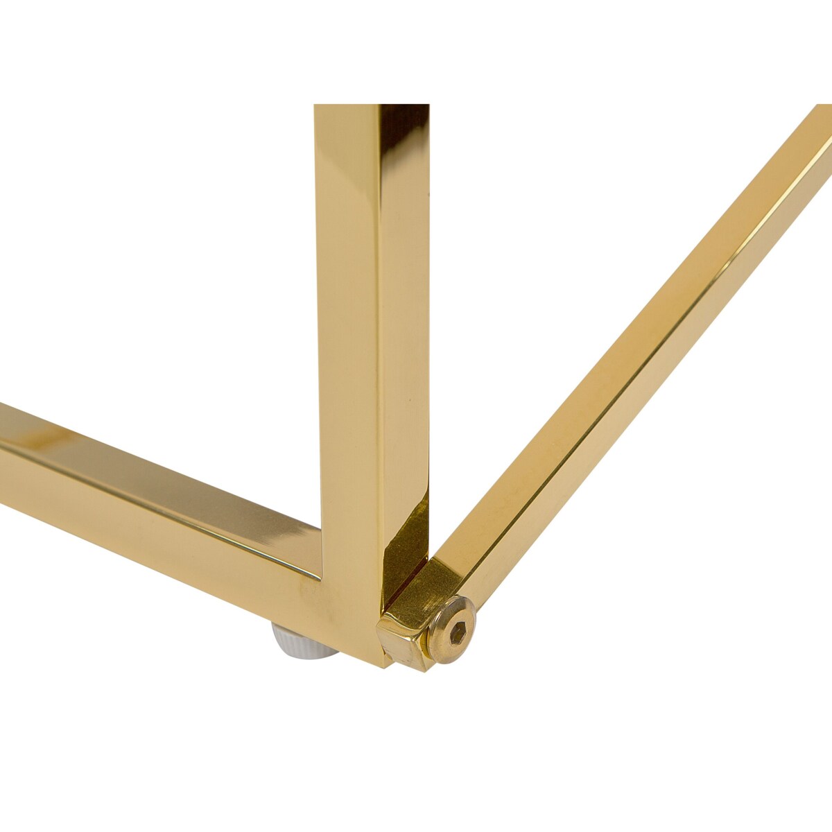 Stolik kawowy efekt marmuru biało-złoty EMPORIA