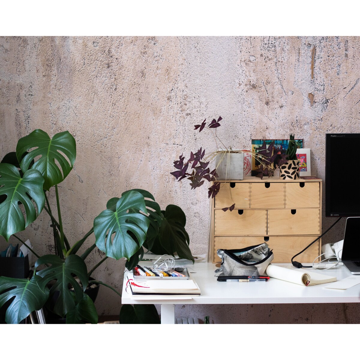 Tapeta Różowy beton, 416x254cm