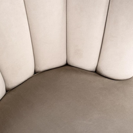 Tapicerowane krzesło Pippa S4445 B KHAKI VELVET Richmond Interiors muszla beżowe