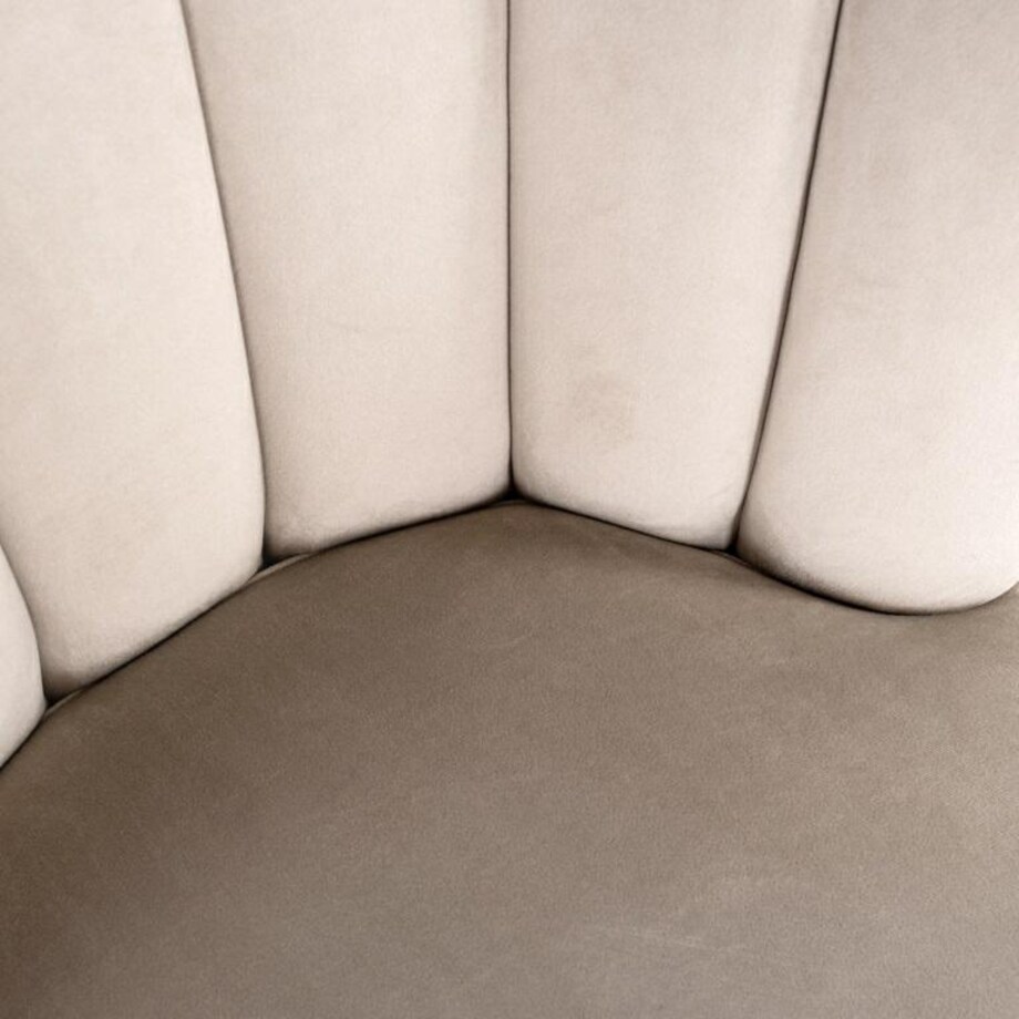 Tapicerowane krzesło Pippa S4445 B KHAKI VELVET Richmond Interiors muszla beżowe