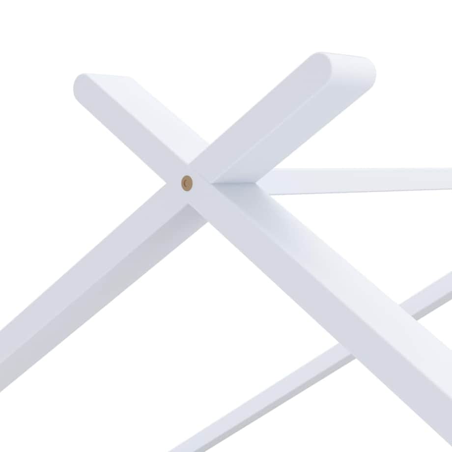vidaXL Rama łóżka dziecięcego, biała, lite drewno sosnowe, 90 x 200 cm
