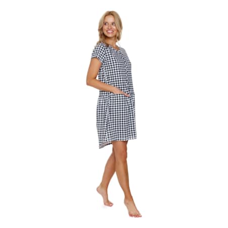 koszula nocna damska z asymetrycznym tyłem