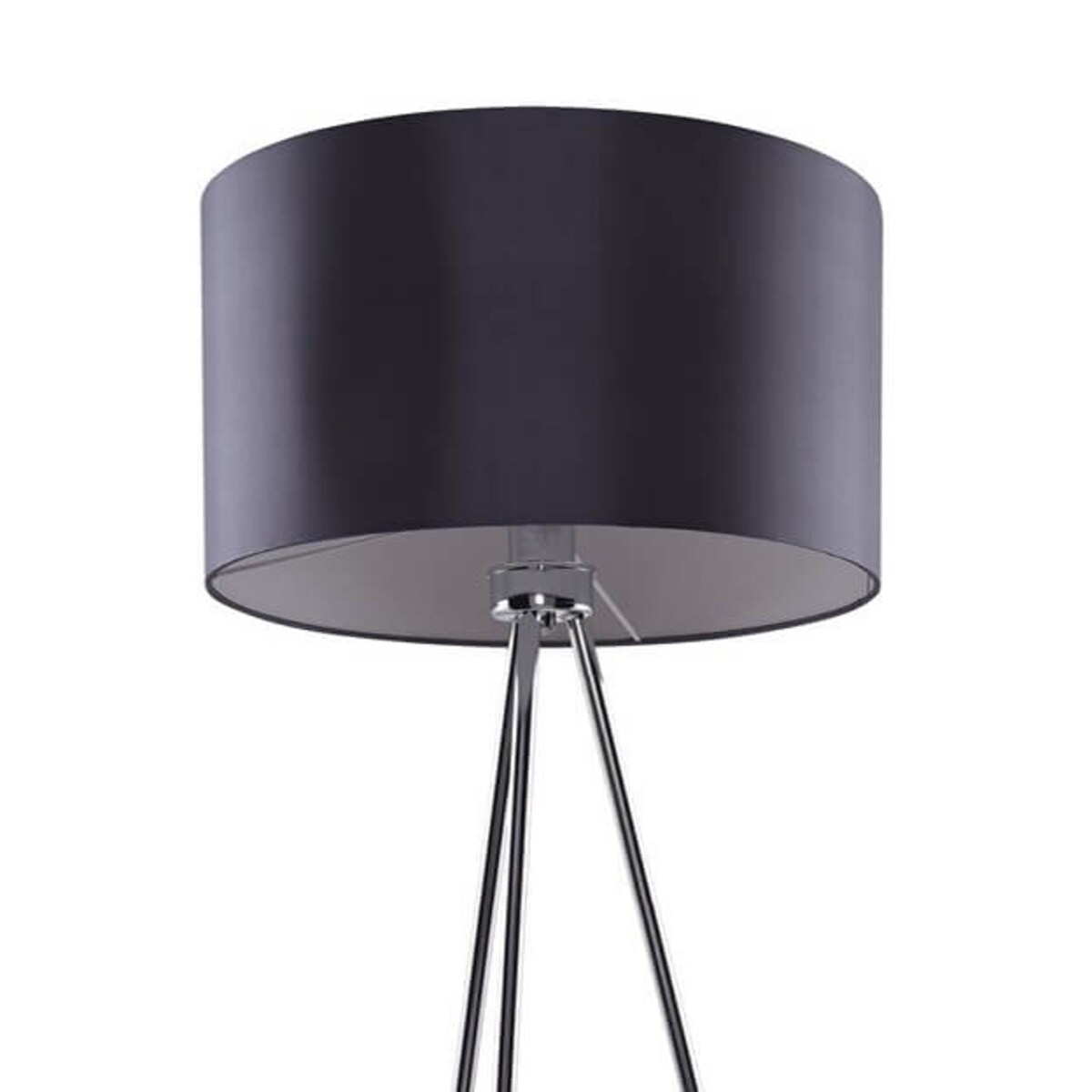 Czarna lampa stojąca Finn podłogowa na trójnogu do salonu