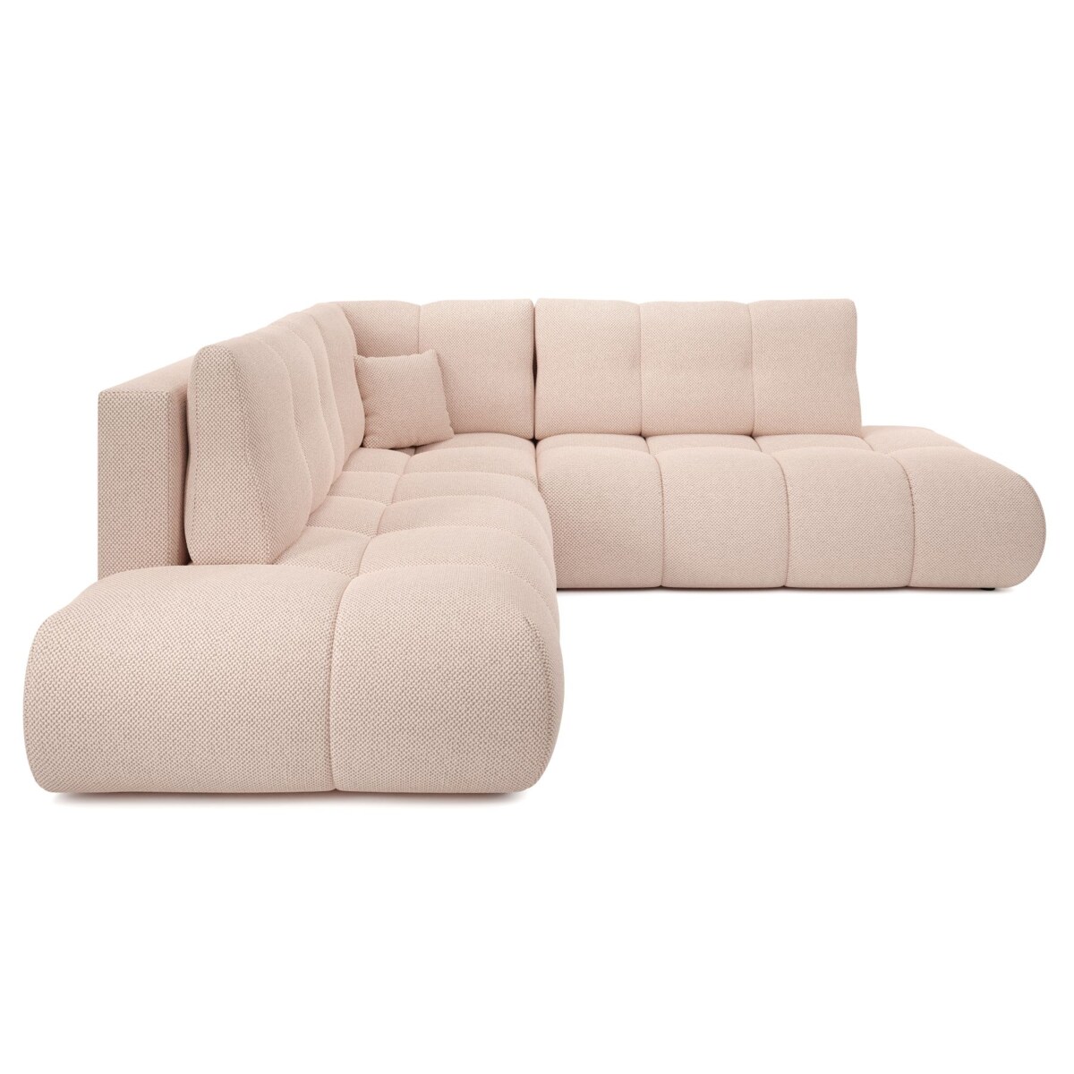 Narożnik pikowany, rozkładany z funkcją spania SOHI, Curio 60 - jasny róż