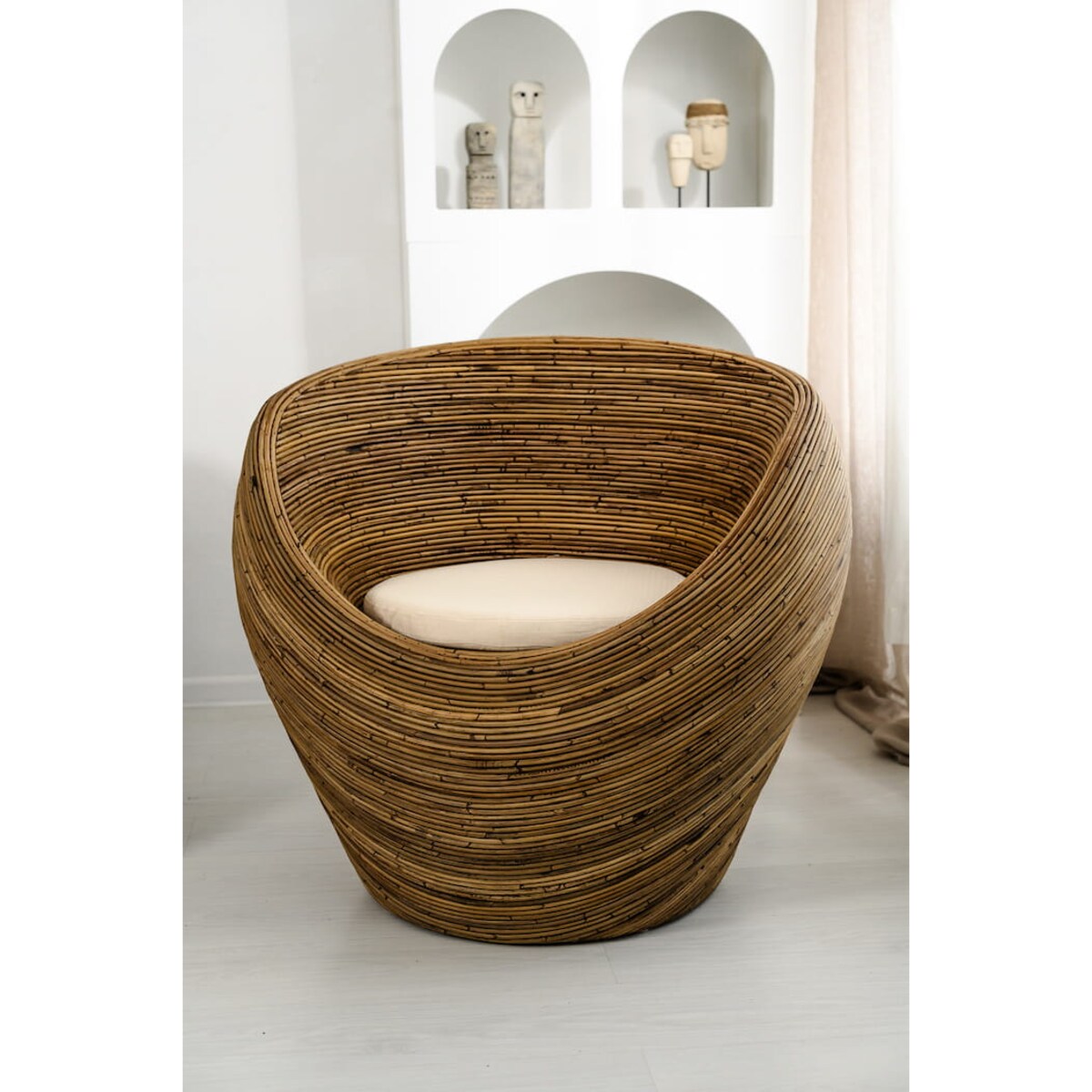 FOTEL RATTANOWY TEGAL CIEMNY