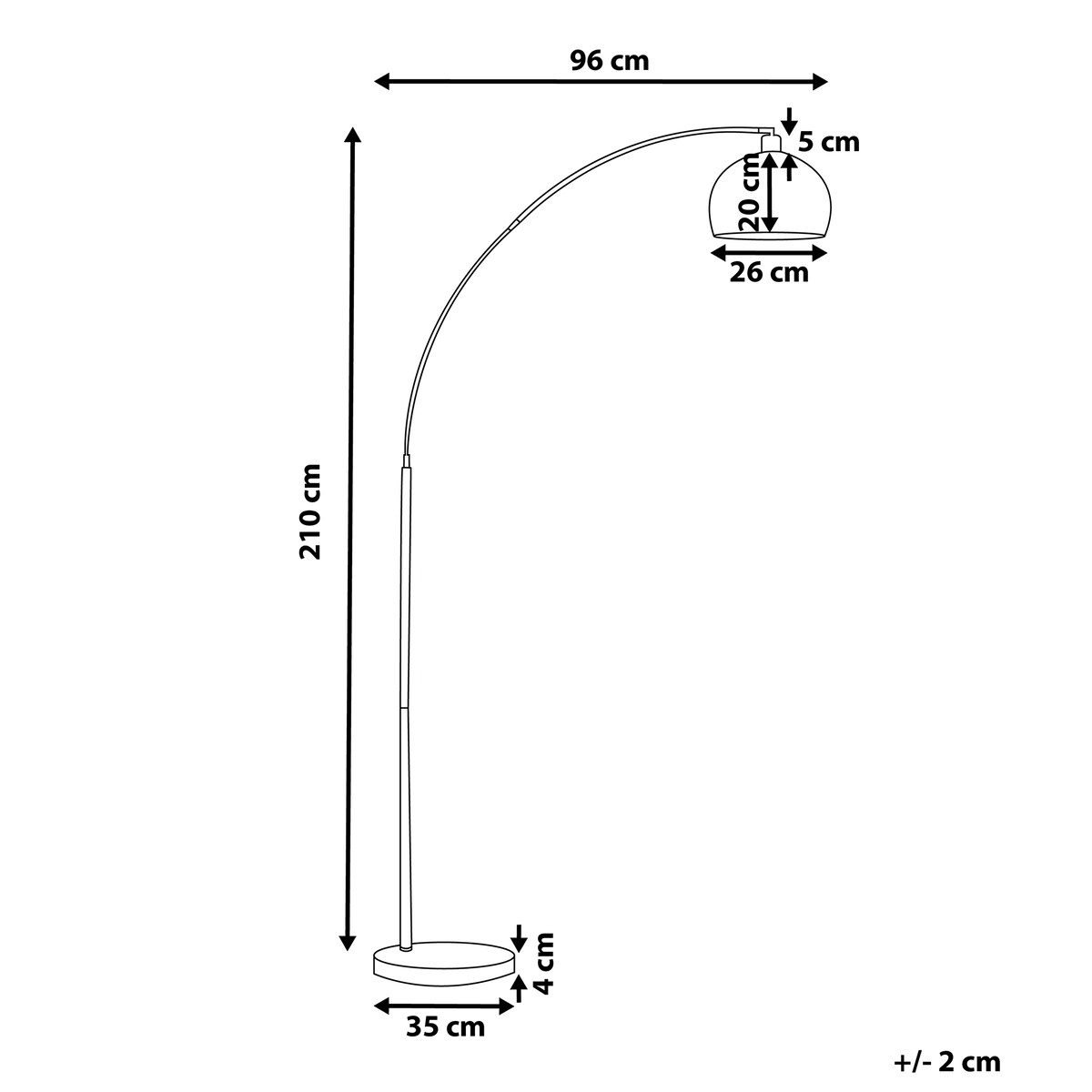 Lampa podłogowa PAROO Metal Mosiężny
