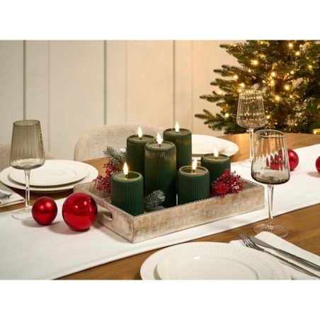 Zestaw 6 świec LED NOISETTE 10/16 cm Zielony