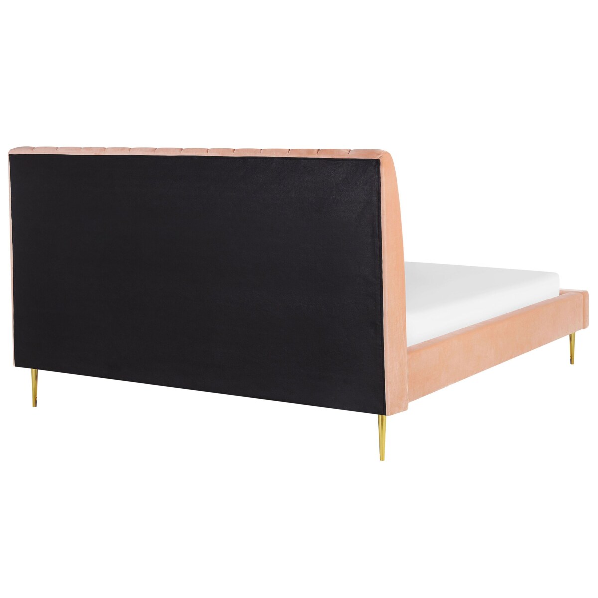 Łóżko welurowe 180 x 200 cm brzoskwiniowe MARVILLE