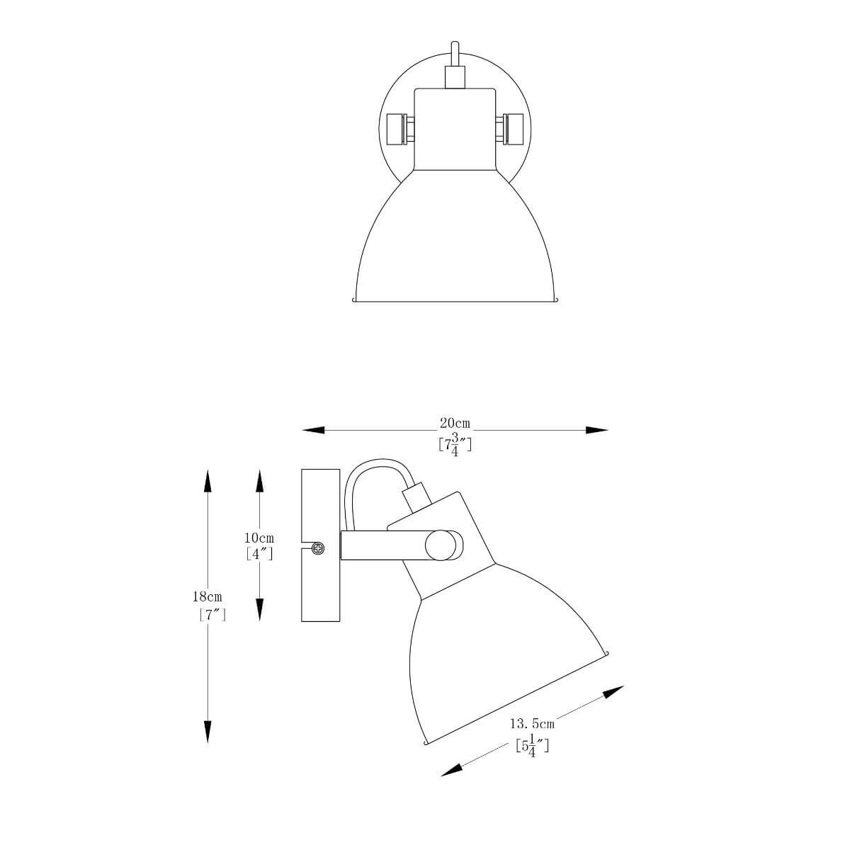 Loftowy kinkiet pokojowy Delta minimalistyczny spot czarny