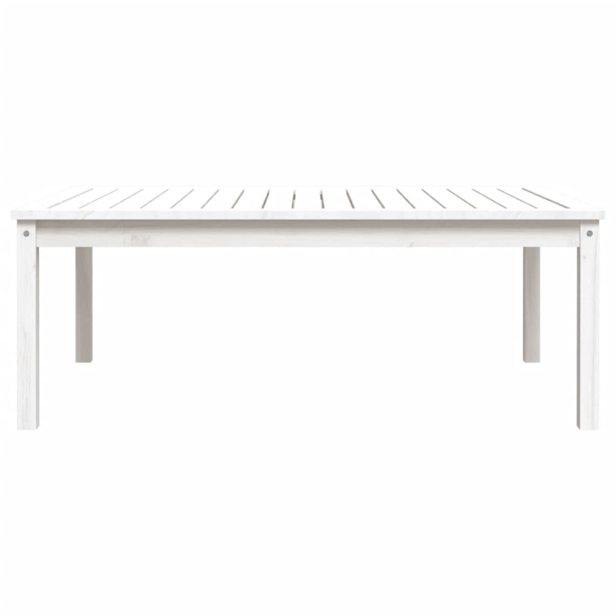 vidaXL Stolik ogrodowy, biały, 121x82,5x45 cm, lite drewno sosnowe