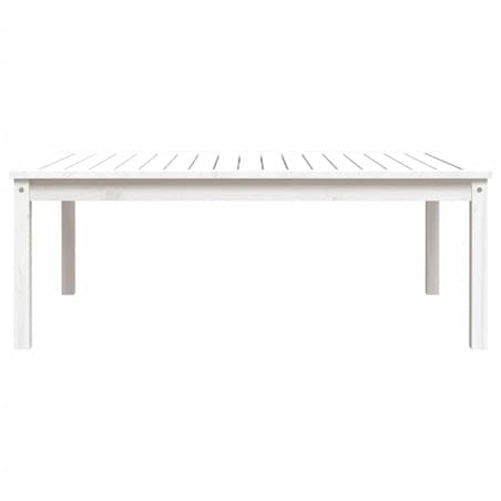 vidaXL Stolik ogrodowy, biały, 121x82,5x45 cm, lite drewno sosnowe