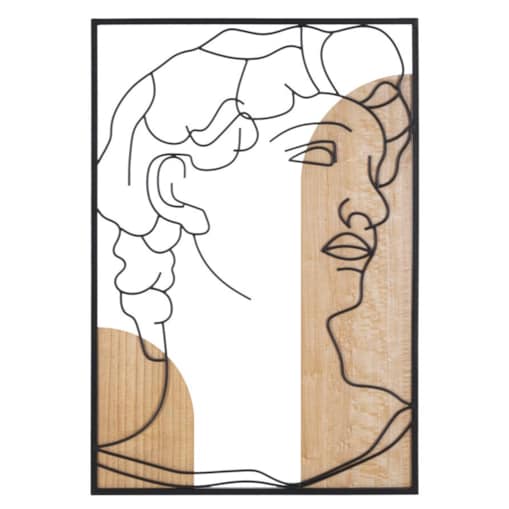 Dekoracja ścienna David - B, kolor wielokolorowy, płyta MDF, 55 x 80 cm, do salonu i przedpokoju, Mauro Ferretti