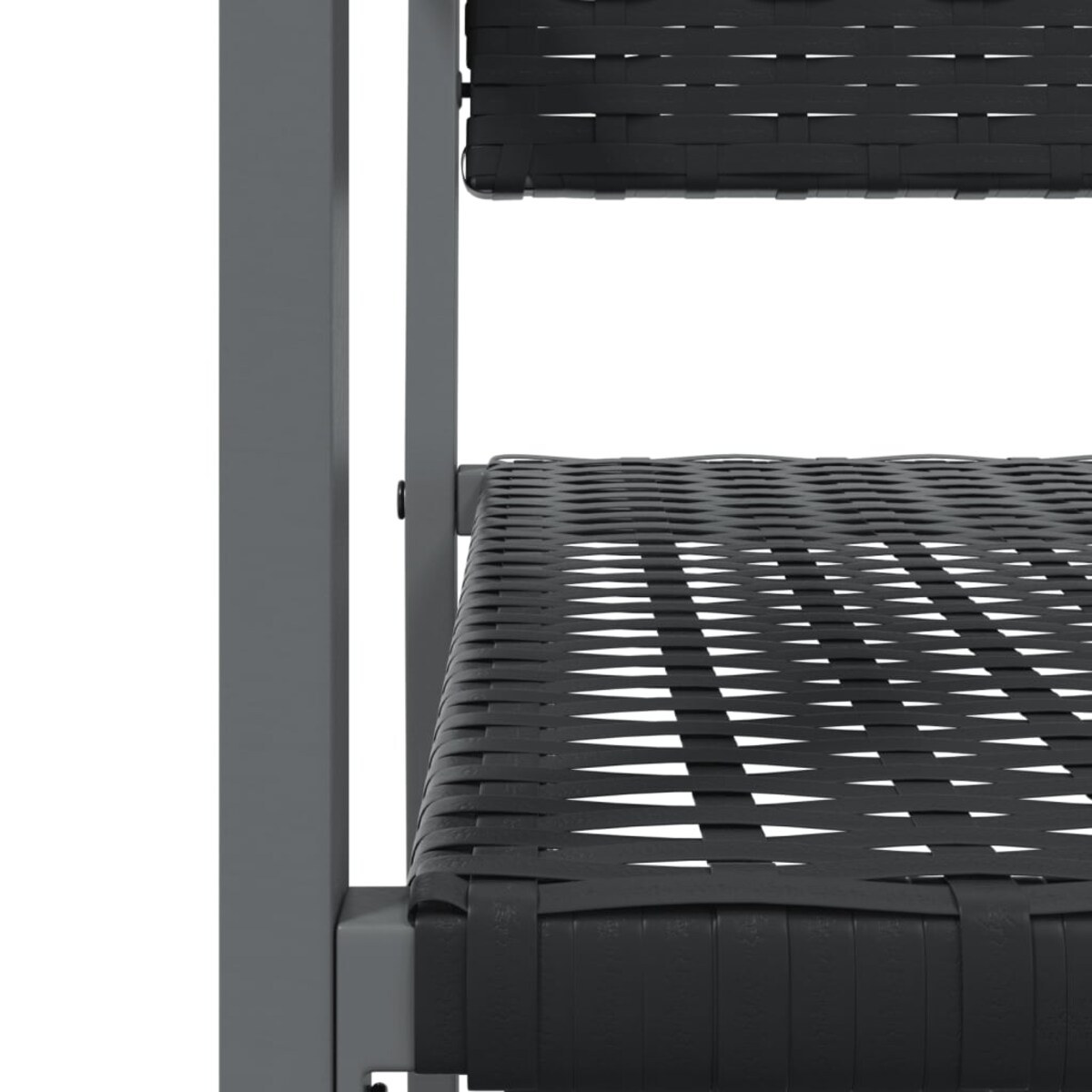 vidaXL Krzesła ogrodowe, 6 szt., czarne, 54x62,5x89 cm, polirattan