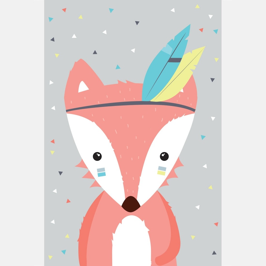 Plakat dla dzieci Lisek apacz 30x40