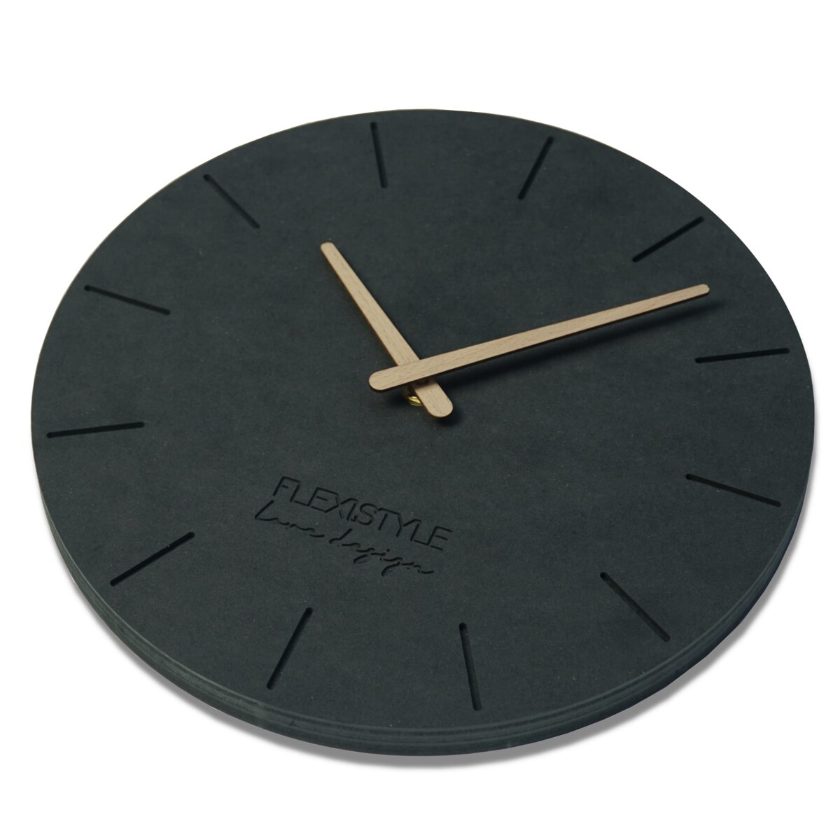 Zegar ścienny do salonu EKO czarny 30cm