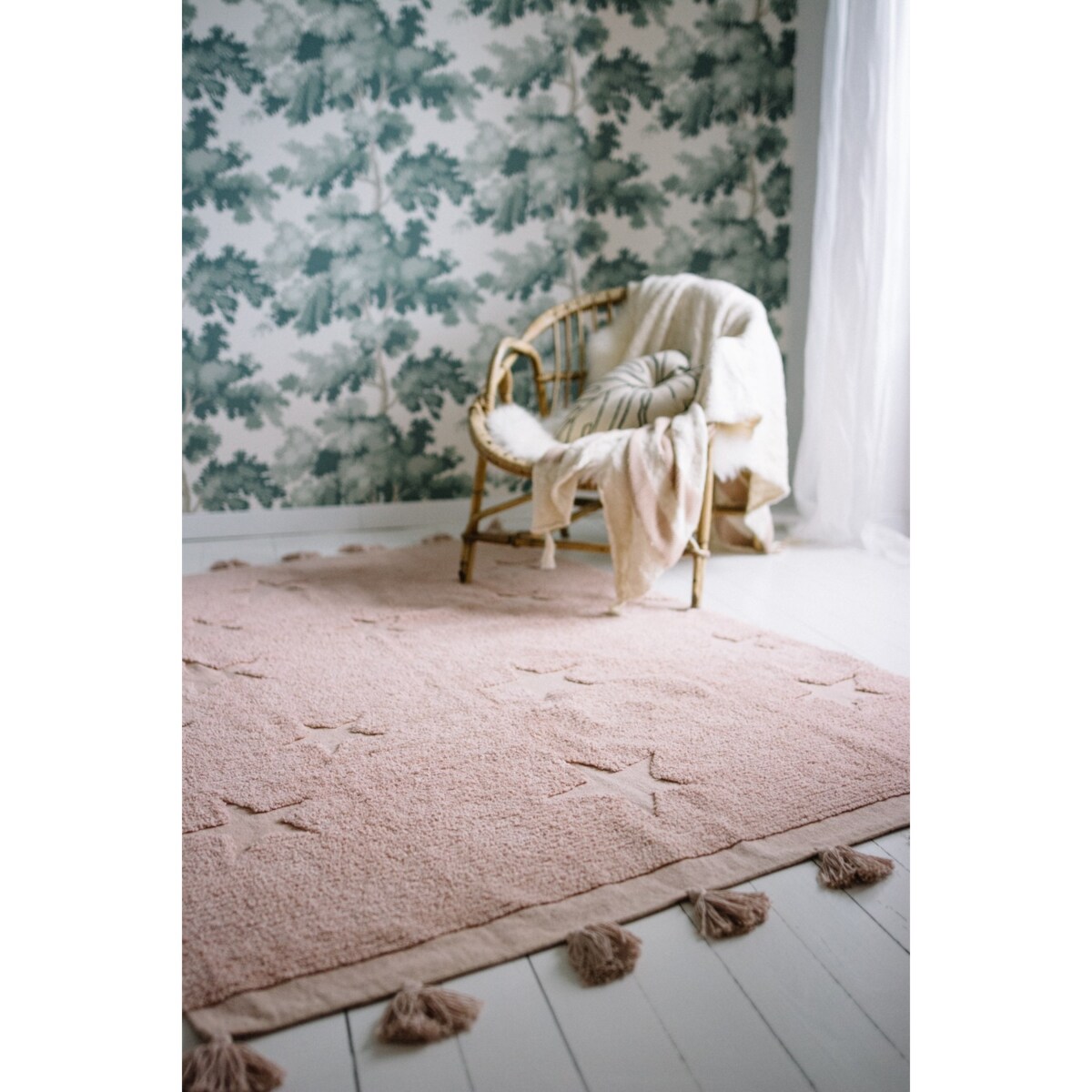 Dywan Bawełniany Hippy Stars Vintage Nude 120x175 cm Lorena Canals