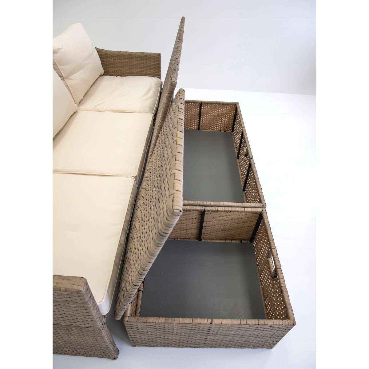 Modułowy zestaw mebli ogrodowych z technorattanu