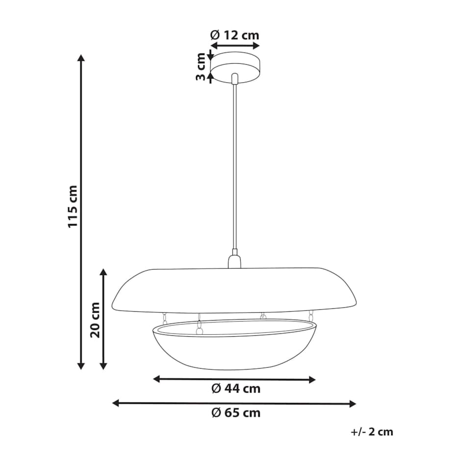 Pleciona lampa wisząca naturalna KIDEPO